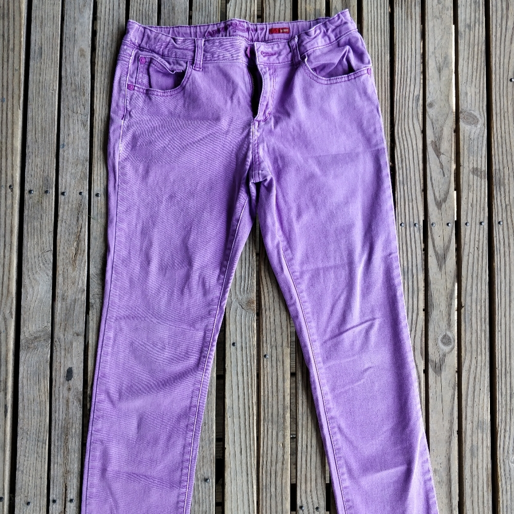 Girls purple skinny14.5+ jeans